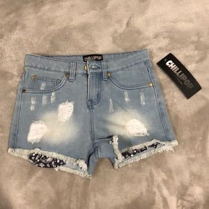 Distressed Jean Shorts